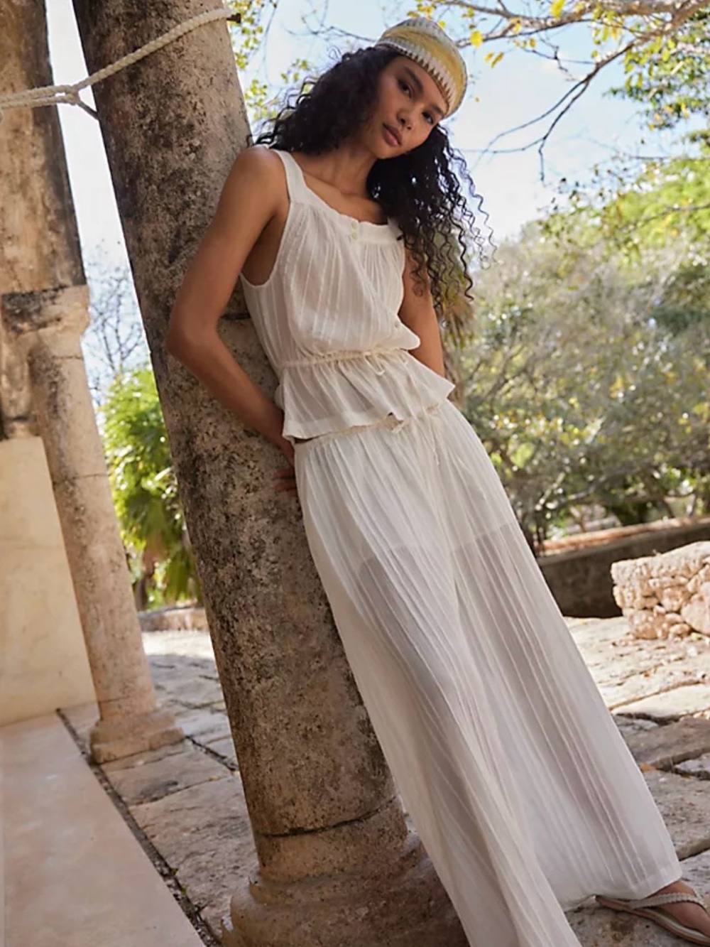 Free People Ivory Karla Pant Set